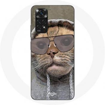 Xiaomi Redmi Note 11S Hülle „Katzen-Foto“ mit Kapuze