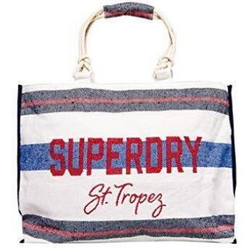 Superdry Damen Amaya Rope Tote Handtasche, Navy/Rot, Einheitsgröße EU