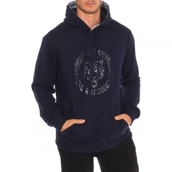 Felpa Sportiva Plein Blu Uomo M