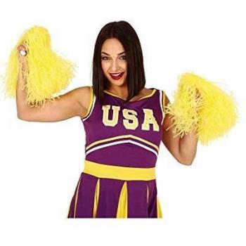 Ensemble de pompons jaunes