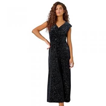 Velvet Glimmer Maxi Dress in Teal – Size 14