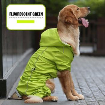 Hooded Raincoat for Large Dogs
