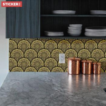 Sticker DecoFr – Crédence Mandala Brûlée 200×60 cm