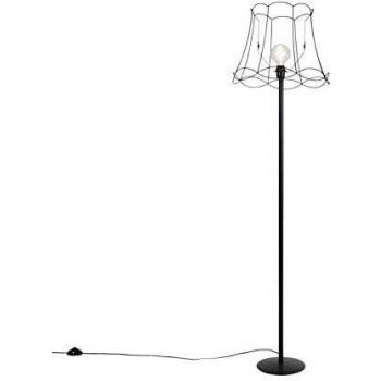 Lámpara de pie negra con pantalla Granny 45cm