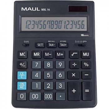 Maul, Taschenrechner, Taschenrechner MXL16 Schwarz (Solarzellen)