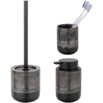 Riolo Bad-Accessoires Set von SCHÖNER WOHNEN, grau