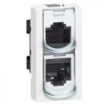 Prise Mosaic UTP RJ45 Double Legrand 076536