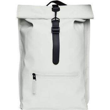 Mochila Rains Rolltop Gris Claro