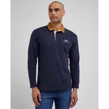 Lee Polo Ls Cuello Contrastado Azul