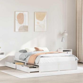Marco de cama sin colchón Torana, pino blanco, dimensiones 120x200 cm