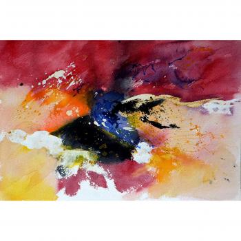Tableau Abstrait Aquarelle Hxadeco