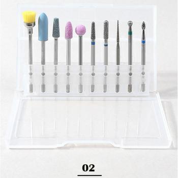 Elektrische Haartrockner‑Bits Set (10 Stück) – Wolfram‑Schleifer‑Kopf für Maniküre und Pediküre
