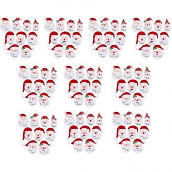 Set de Etiquetas “Santa Sonríe” – 10 Folios, 90 Adhesivos