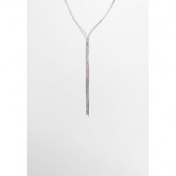 Stradivarius Chic Grigio OS – Paio di Collane con Laccio e Strass