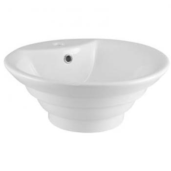 Round Tiered Countertop Vessel with Overflow