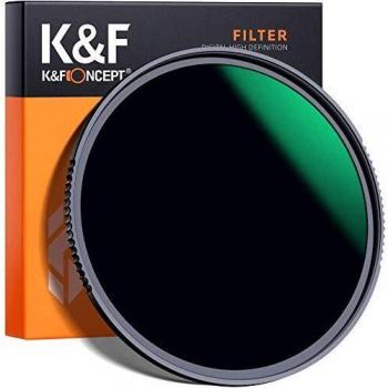 K&F Concept 49 mm ND1000 10 Stops Nano‑X MRC Filtre Grisé Haute Transmittance Super Mince