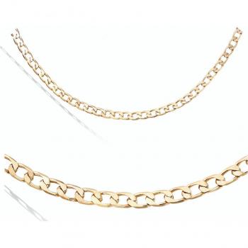 Oro Lily R5176 – Catena Maille Gourmette in Oro Placcato, 44 m, 6 mm