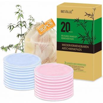 Umweltfreundliche Waschpads für alle Hauttypen – 20 Stück, 3‑Schichten