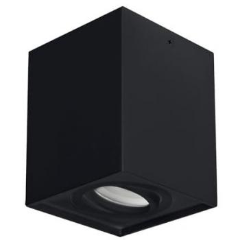 Deckenstrahler Aluminium 9,4 cm breit Aufputz Schwarz GU10 eckig