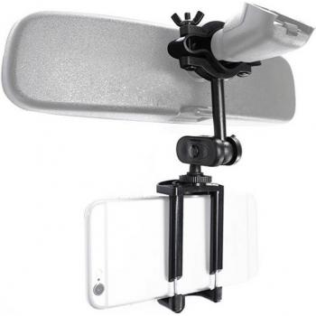 Universal Rear View Mirror Phone Stand