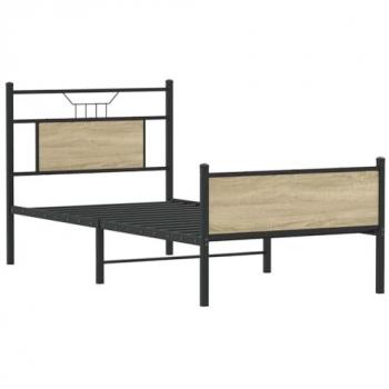 Estructura de Cama en Roble Sonoma 90x190 cm – Sin Colchón – Vidaxl