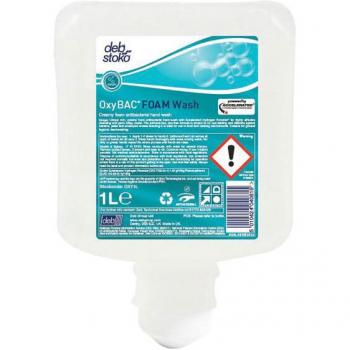 Deb OxyBAC Antibacterial Foam Wash 1 Litre Cartridge Pack of 6 OXY1L