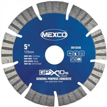 GPX15125 – 125 mm x 22 mm Concrete Diamond Blade (Mexco)