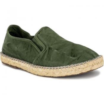 Nombre equivalente 4: Zapatillas Natural World de esparto plano para hombre, color verde