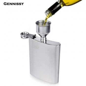 GENNISSY 1PC 1OZ Hip Flask Funnel with Filter Strainer