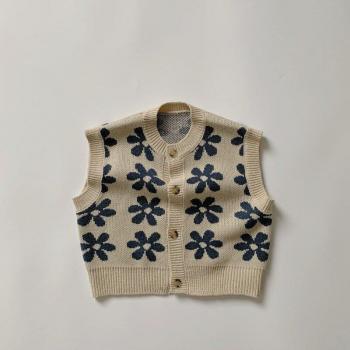 Children's Floral Knitted Vest Spring 2022