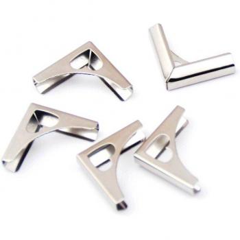 100PC Silver Tone Corner Protectors, 22x30mm