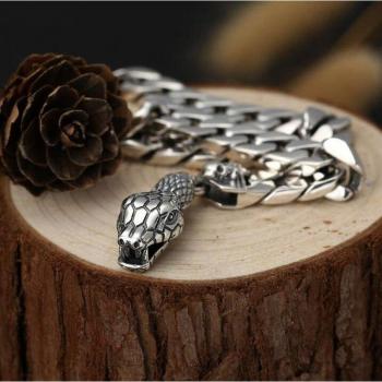 Männer und Frauen Punk Metall Schlange Knochen Armband