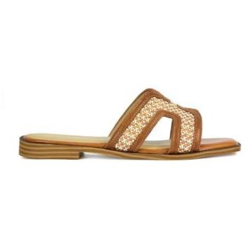 Camel Women’s Lola Cut-Out Strap Sandals – Flat Slider, Size 8