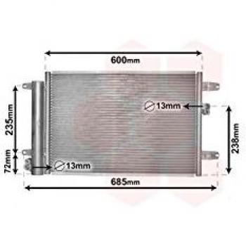 Condenseur de Climatisation avec Déshydrateur VAN WEZEL 58005183