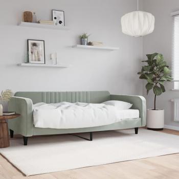 Canapé‑Repos Velours 100x200 cm Gris Clair – VidaXL