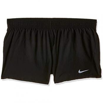 NIKE W NK 10K Short Sport Shorts, Mujer, Negro/Negro/Negro/Grey Lobo, L