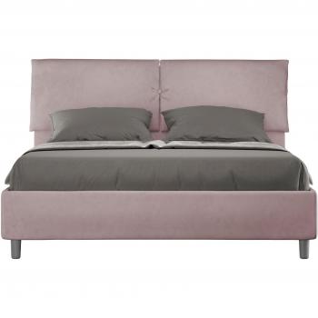 Set letto matrimoniale Mados Glicine 160x200 con rete integrata e contenitore