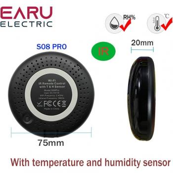 Télécommande WiFi intelligente pour climatiseur et TV avec capteur de température et d'humidité