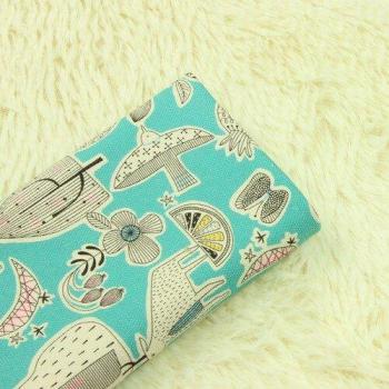 Cotton Linen Fabric by Yard 110x45cm Animal Forest for Home Decor