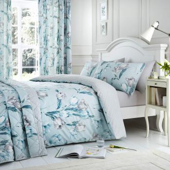 Super King Tulip Duvet Cover, Duck Egg
