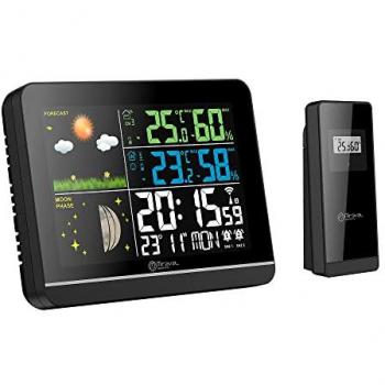 Miraval Wetterstation Farbdisplay, Außensensor, Schimmelwarner