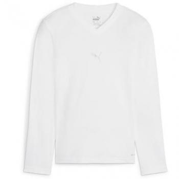 Puma Jungen Baselayer Langarmshirt TeamGoal Weiss