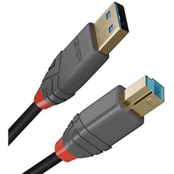 Kabel 0,5 m Lindy 36740 – USB‑A naar USB‑B – 3.0 (Gen 1) – Zwart