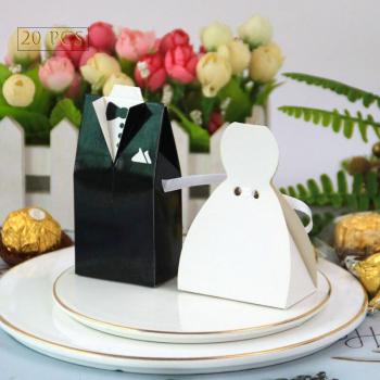 DIY Wedding Table Decorations Wine Glass Cup Covers Bride Groom Badges Candy Boxes for Bridal Shower