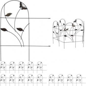 Relaxdays Recinzione antica 15x – pareti 46×750 cm, finitura nera