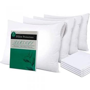 Aamina’s White Zipped Pillow Protectors
