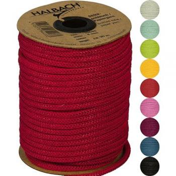 HALBACH Strickschlauch Papiergarn Häkelwolle – 30 m, roter Farbton
