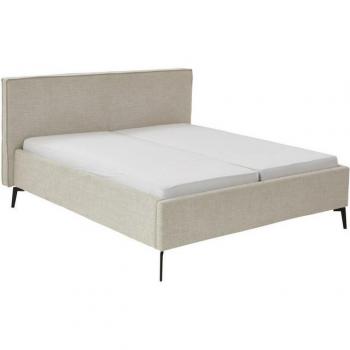 Modernes Polsterbett Riva II mit schwarzen Metallfüßen