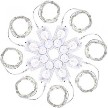 MiniLux 20-LED Warm White Strip – 3.5' Silver Ultra Thin – 8 Pack