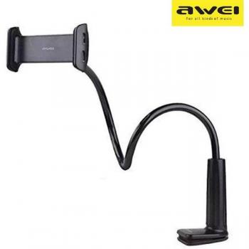 Support téléphonique à manche long AWEI X3 noir – Accès multi‑téléphones
